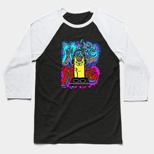 music music nerd cat 2 Baseball T-Shirt